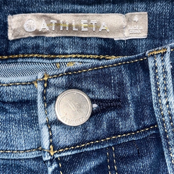 Women’s ATHLETA Cropped Straight Leg Jeans – Size 4 – NWOT – Stretch Denim - Picture 7 of 8
